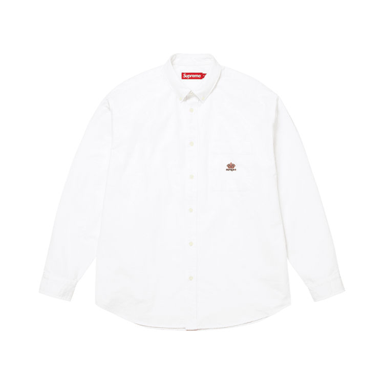 Supreme Loose Fit Oxford Shirt White - Im Your Wardrobe