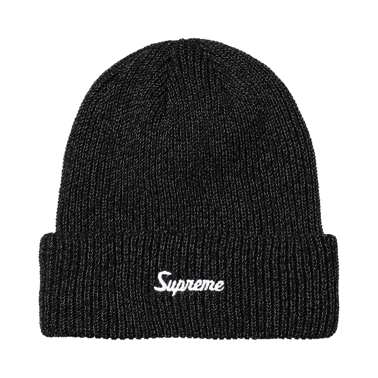 Supreme Loose Gauge Beanie (FW26) Black Reflective - Im Your Wardrobe