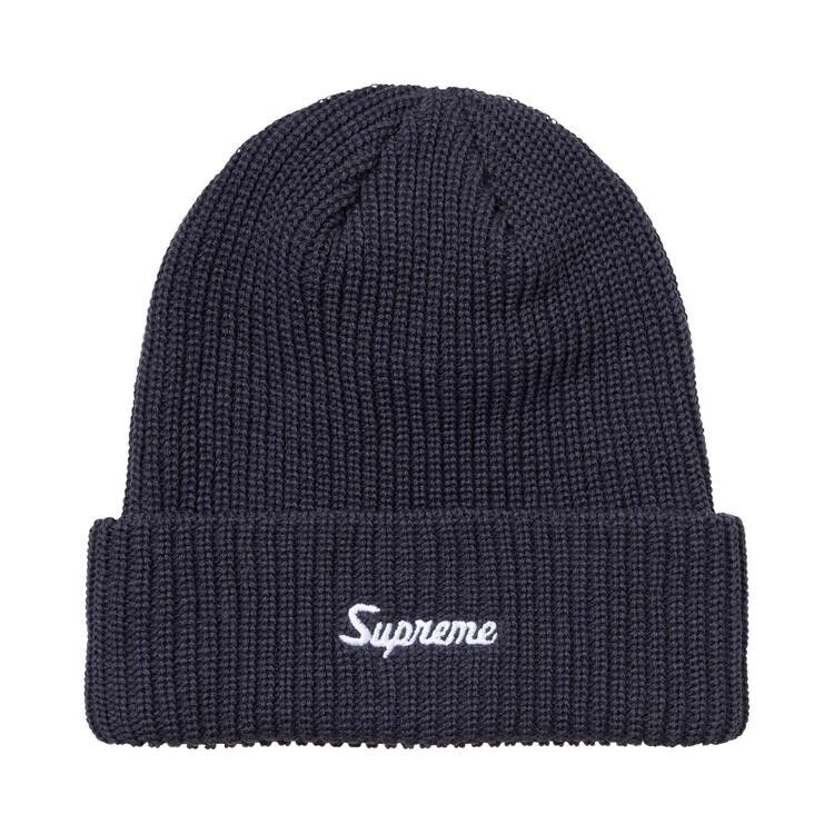 Supreme Loose Gauge Beanie (FW26) Navy - Im Your Wardrobe