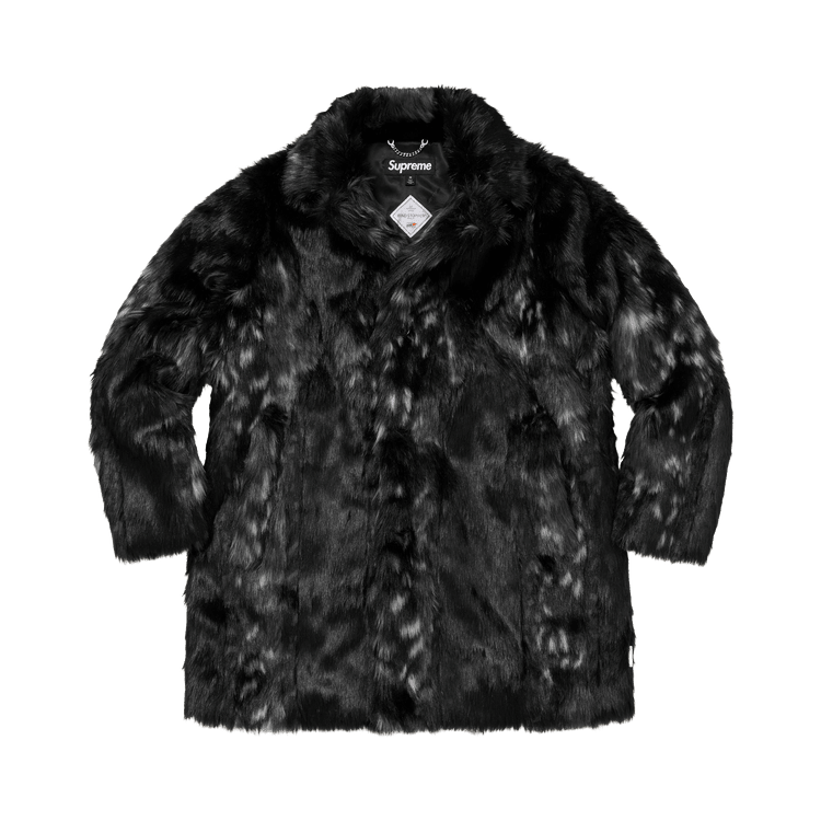 Supreme Lynx Faux Fur Windstopper Overcoat Black - Im Your Wardrobe