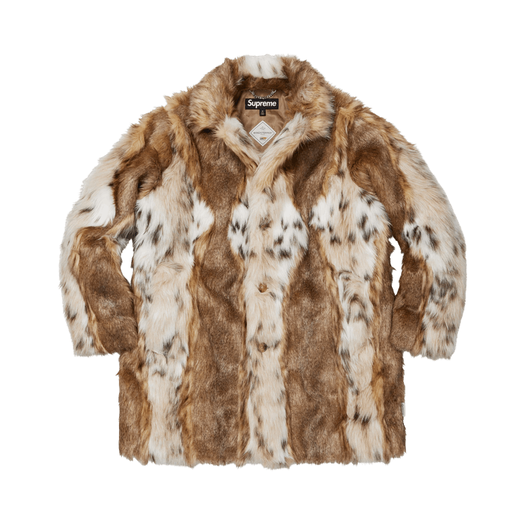 Supreme Lynx Faux Fur Windstopper Overcoat Tan - Im Your Wardrobe