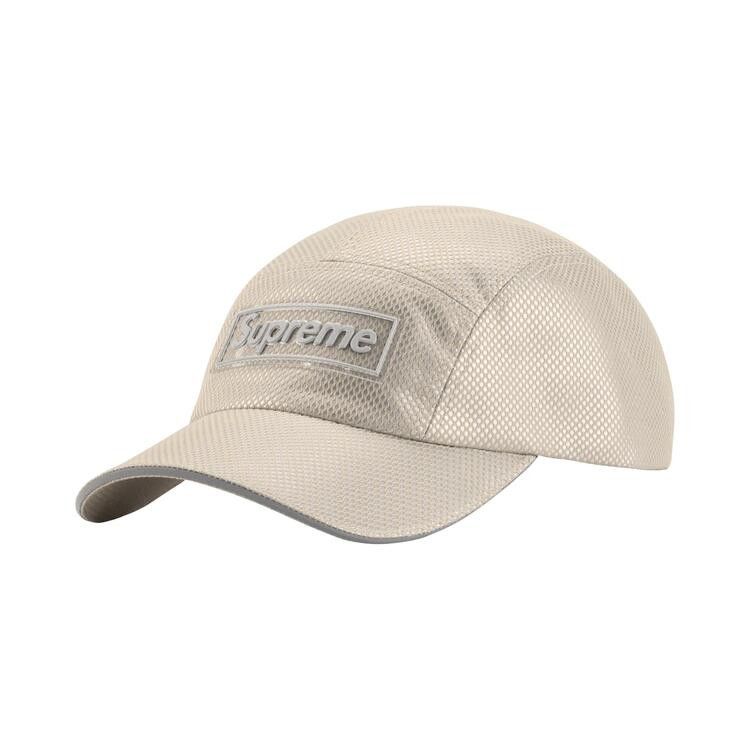 Supreme Metallic Mesh Camp Cap (FW26) Stone - Im Your Wardrobe