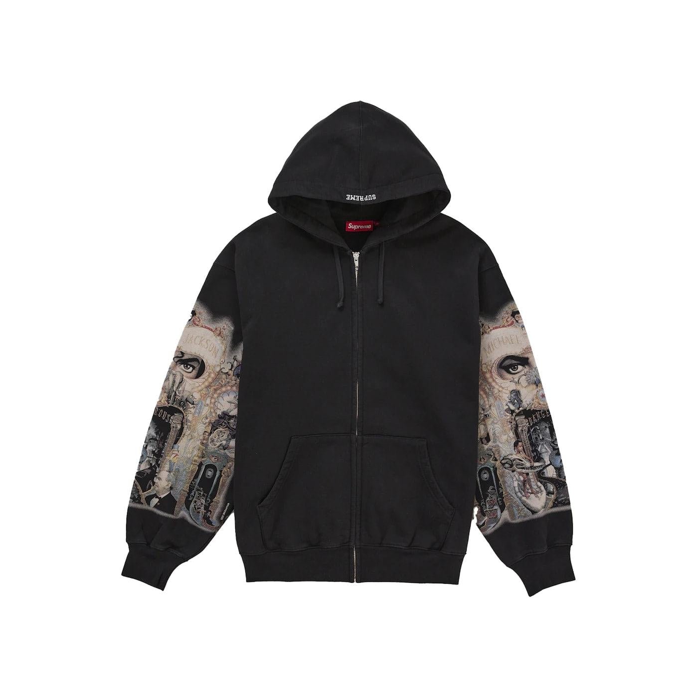 Supreme Michael Jackson Dangerous Zip Up Hooded Sweatshirt Black - Im Your Wardrobe