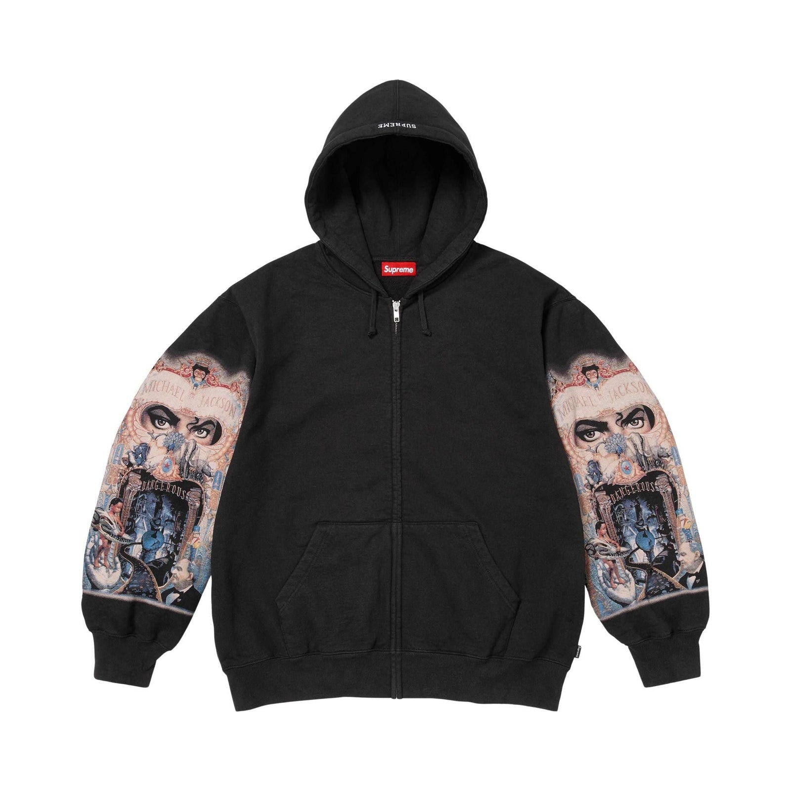 Supreme Michael Jackson Dangerous Zip Up Hooded Sweatshirt Black - Im Your Wardrobe