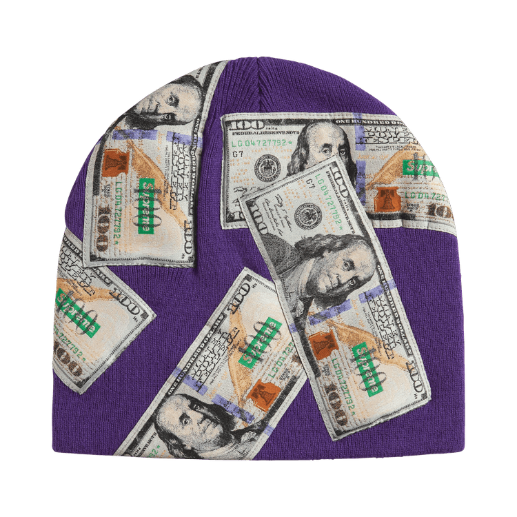 Supreme Money Beanie (FW26) Purple - Im Your Wardrobe
