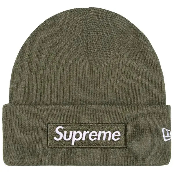 Supreme New Era Box Logo Beanie (FW25) Light Olive - Im Your Wardrobe