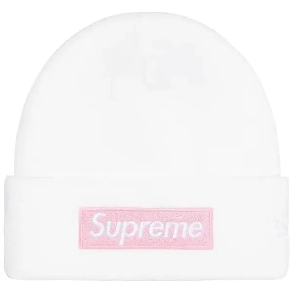 Supreme New Era Box Logo Beanie (FW25) White - Im Your Wardrobe