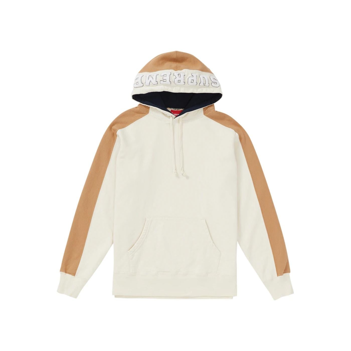 Supreme Paneled Hooded Sweatshirt Natural - Im Your Wardrobe