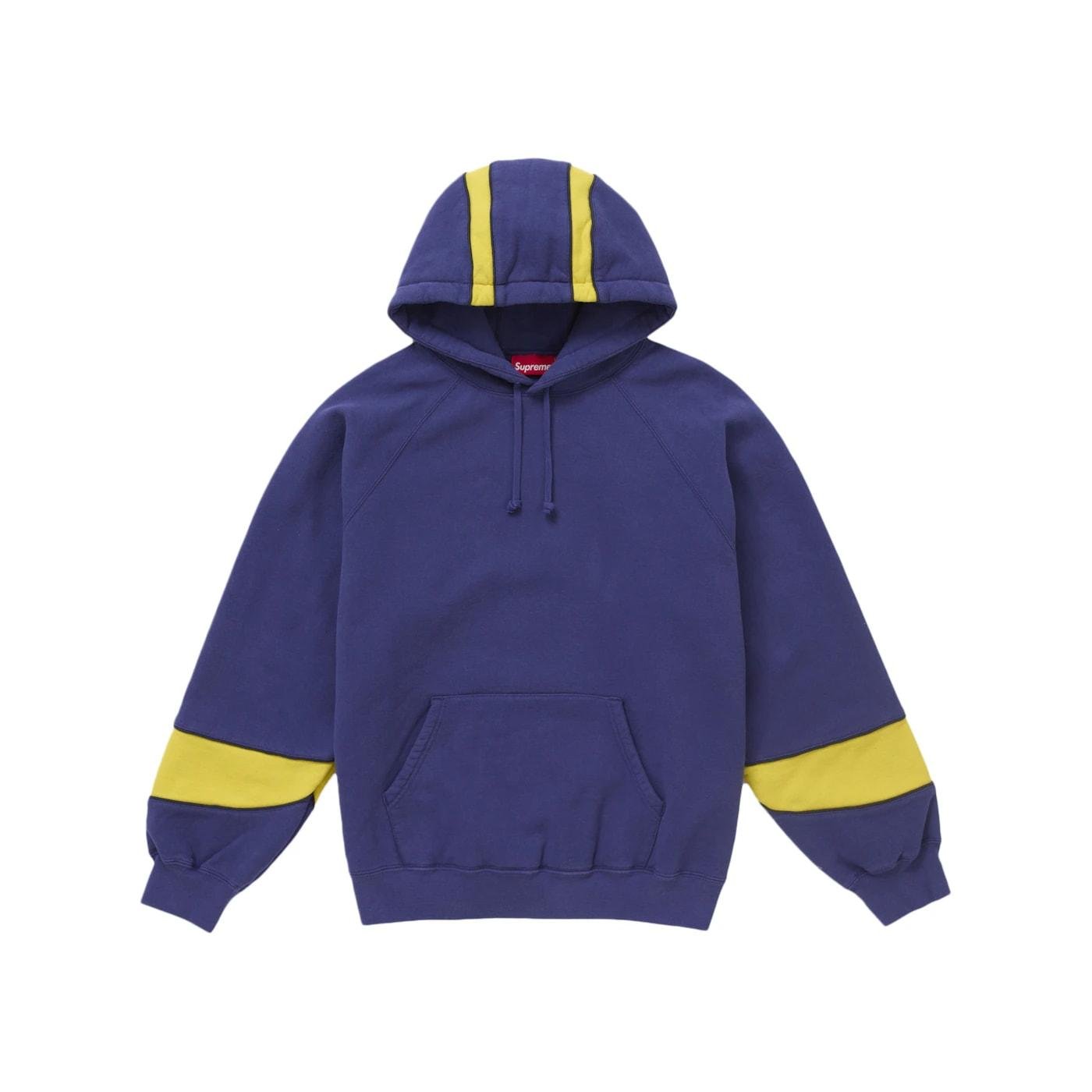 Supreme Paneled Hooded Sweatshirt (SS25) Washed Navy - Im Your Wardrobe