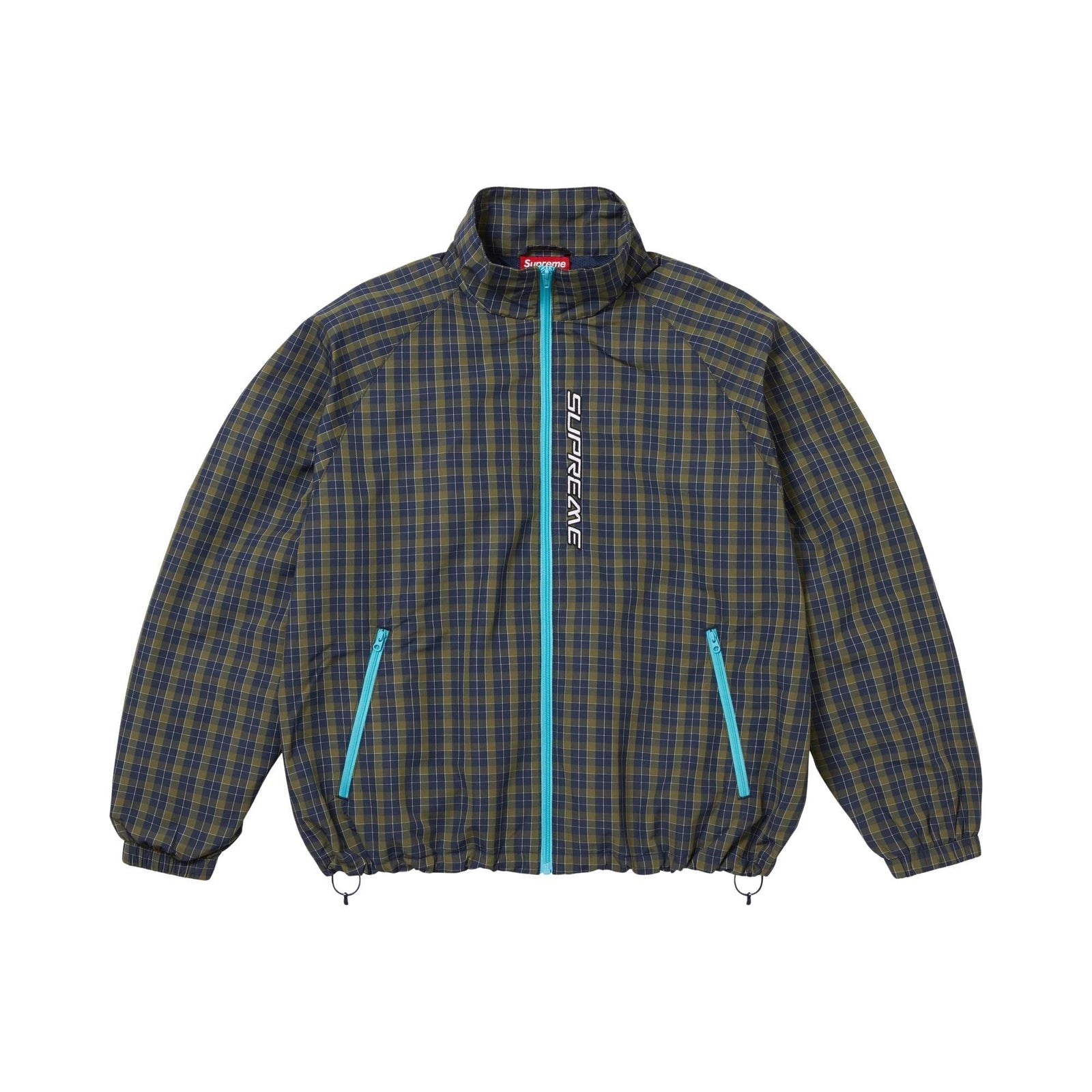 Supreme Plaid Track Jacket Navy - Im Your Wardrobe