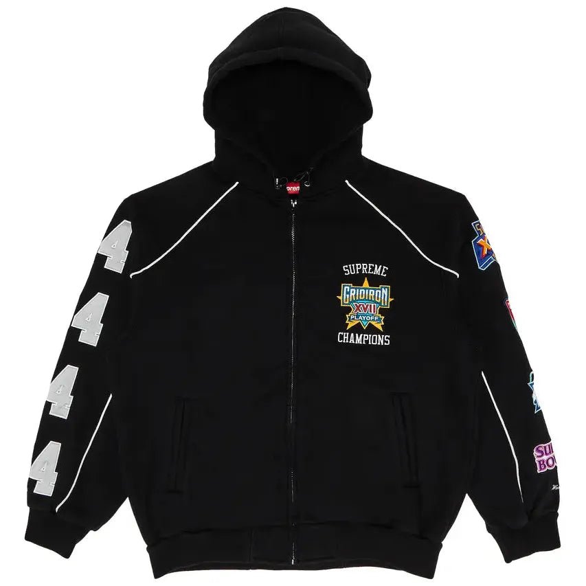 Supreme Playoffs Zip Up Hooded Sweatshirt 'Black' (SS25) - Im Your Wardrobe