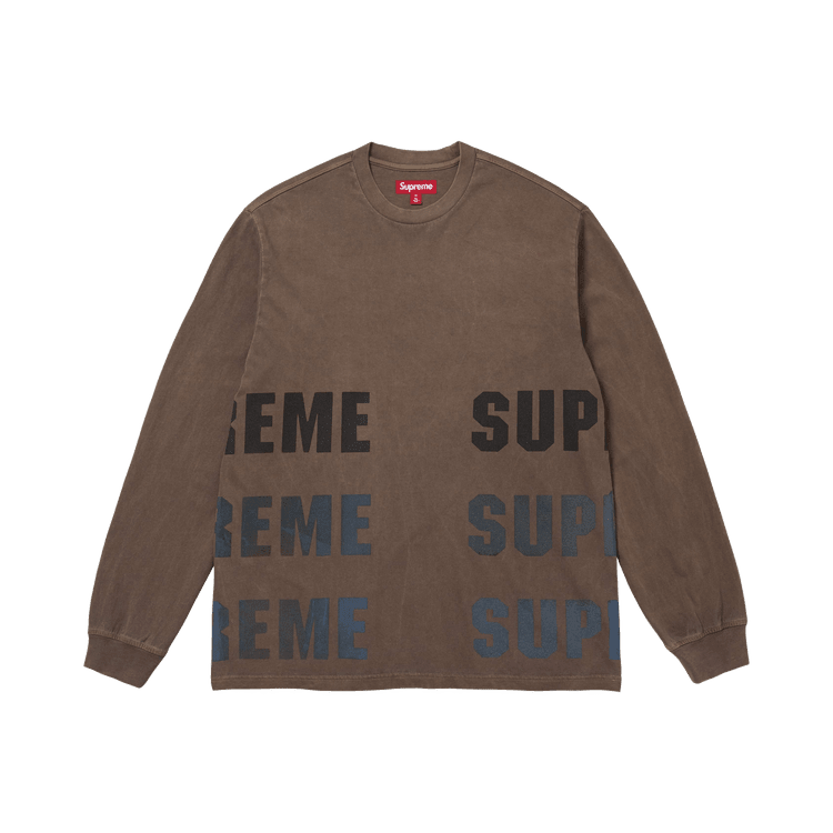Supreme Reflective Long-Sleeve Top Brown - Im Your Wardrobe