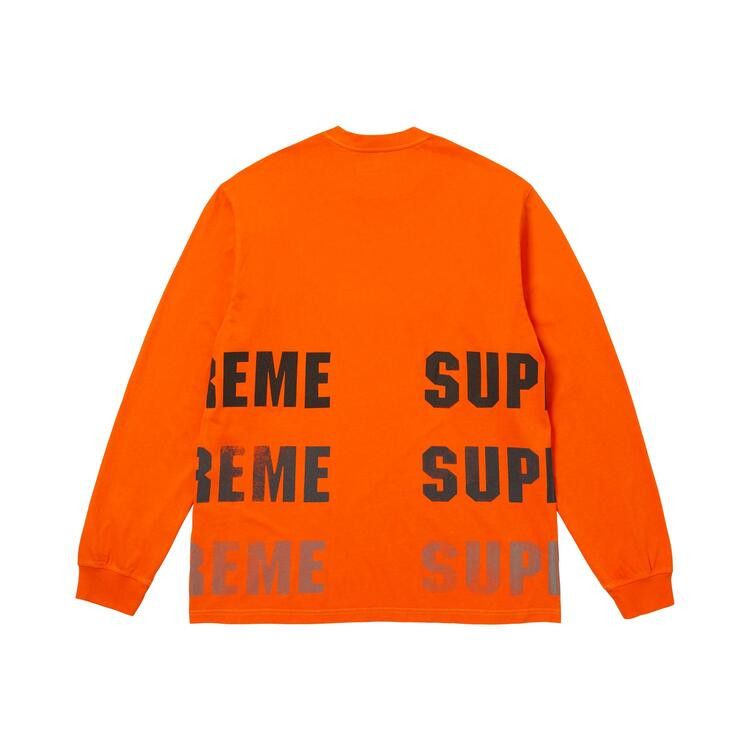Supreme Reflective Long-Sleeve Top Orange - Im Your Wardrobe