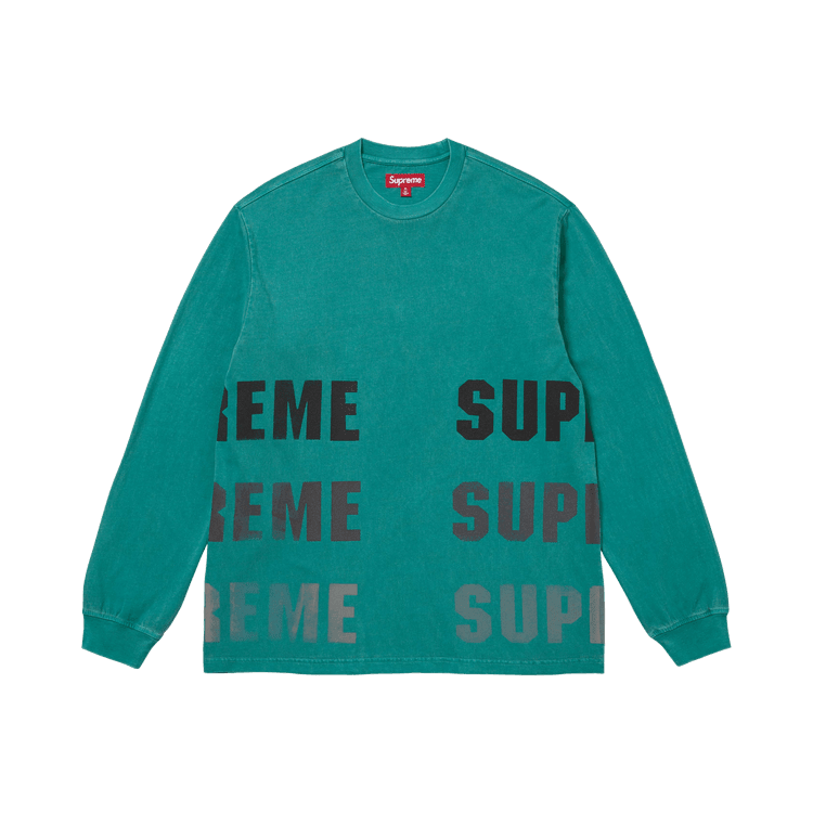Supreme Reflective Long-Sleeve Top Teal - Im Your Wardrobe