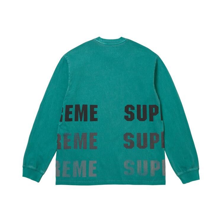Supreme Reflective Long-Sleeve Top Teal - Im Your Wardrobe