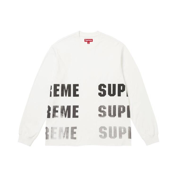 Supreme Reflective Long-Sleeve Top White - Im Your Wardrobe
