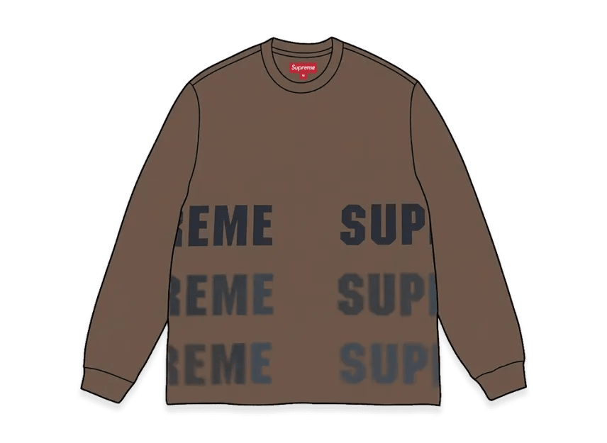 Supreme Reflective L/S Top Brown - Im Your Wardrobe