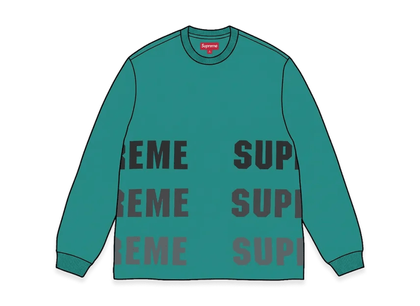 Supreme Reflective L/S Top Teal - Im Your Wardrobe