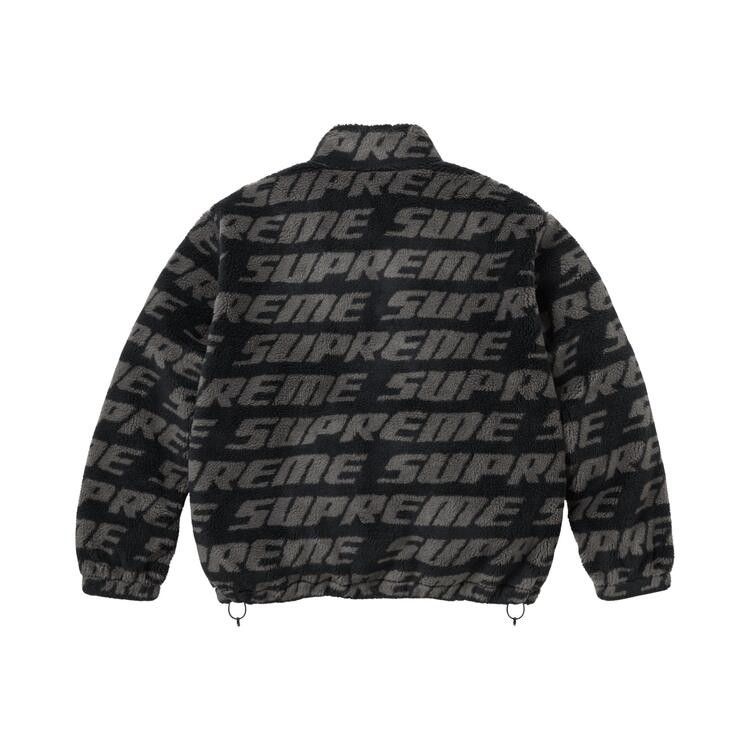 Supreme Repeat Jacquard Fleece Jacket Black - Im Your Wardrobe