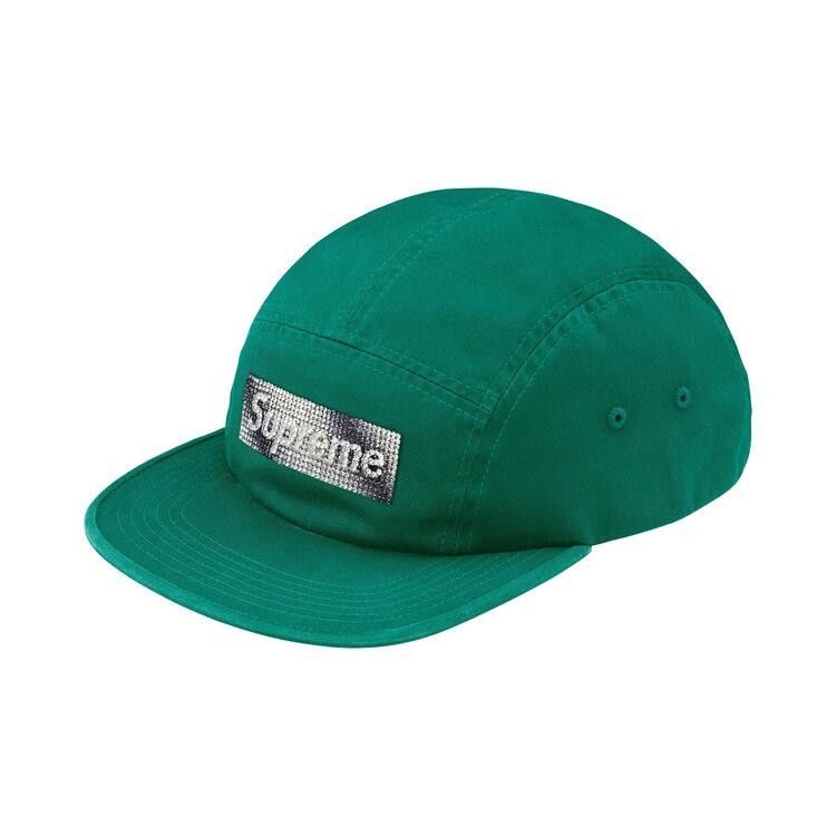 Supreme Rhinestone Label Camp Cap (FW26) Green - Im Your Wardrobe