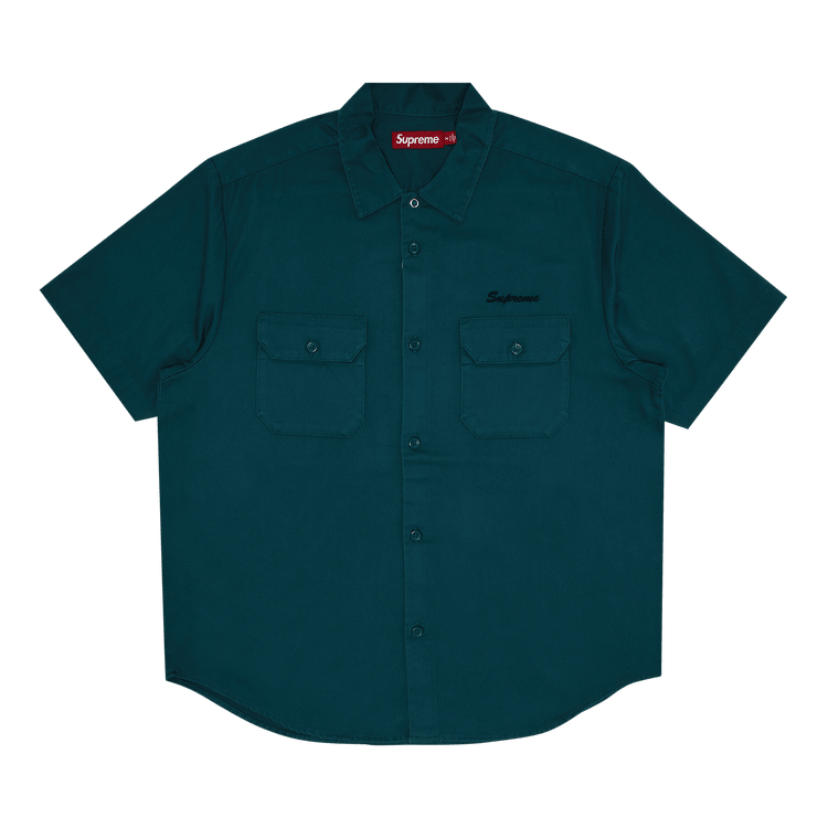 Supreme Rhinestone Pin Up S/S Work Shirt Work Green - Im Your Wardrobe