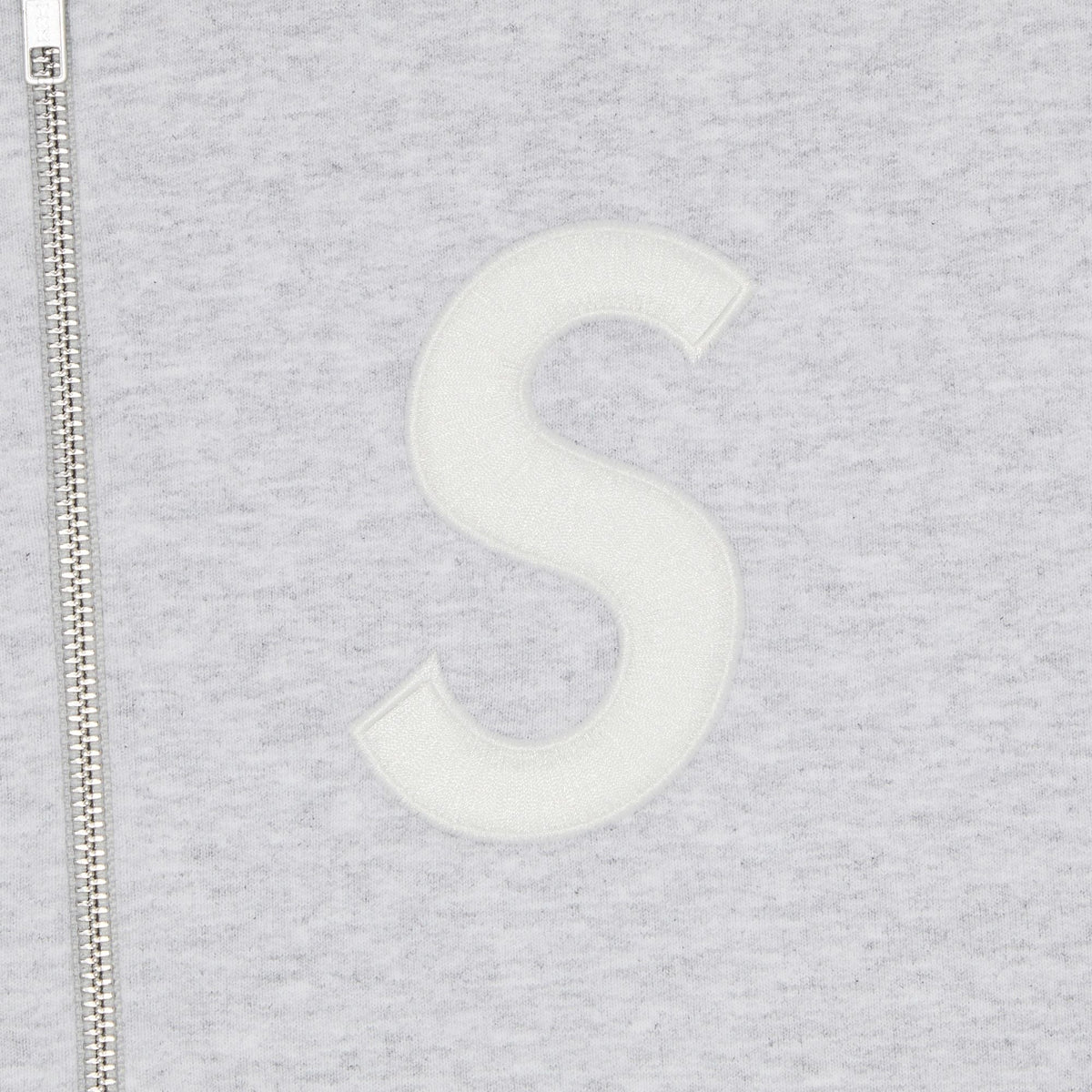Supreme S Logo Zip Up Hooded Sweatshirt (FW24) Ash Grey - Im Your Wardrobe