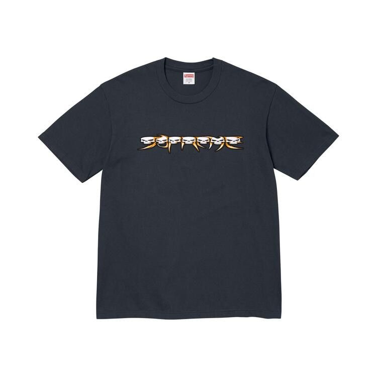 Supreme Skulls Spellout Tee Navy - Im Your Wardrobe