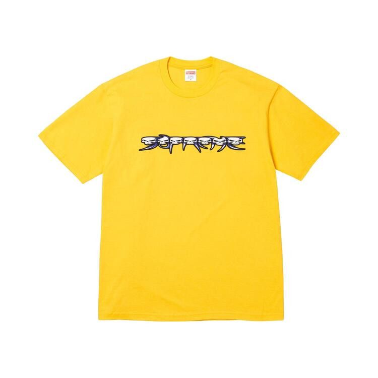 Supreme Skulls Spellout Tee Yellow - Im Your Wardrobe