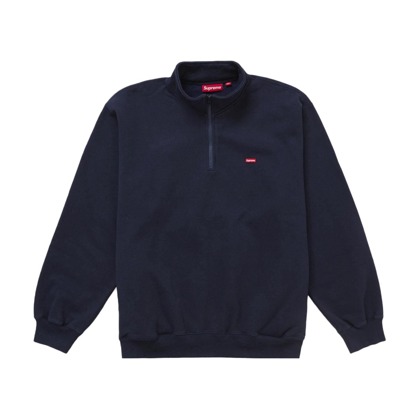 Supreme Small Box Half Zip Pullover Navy - Im Your Wardrobe