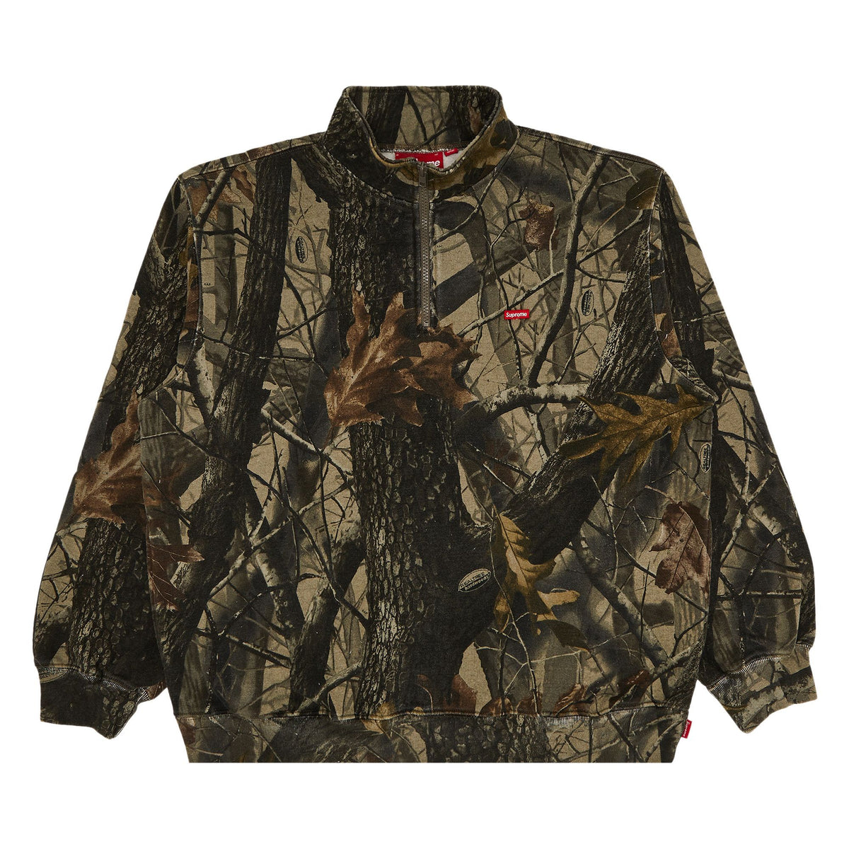 Supreme Small Box Half Zip Pullover Realtree Hardwoods Camo - Im Your Wardrobe