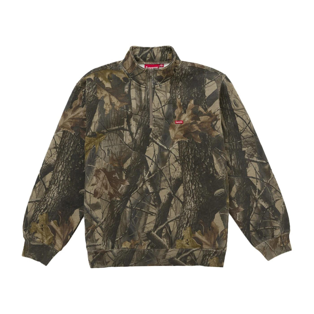 Supreme Small Box Half Zip Pullover Realtree Hardwoods Camo - Im Your Wardrobe
