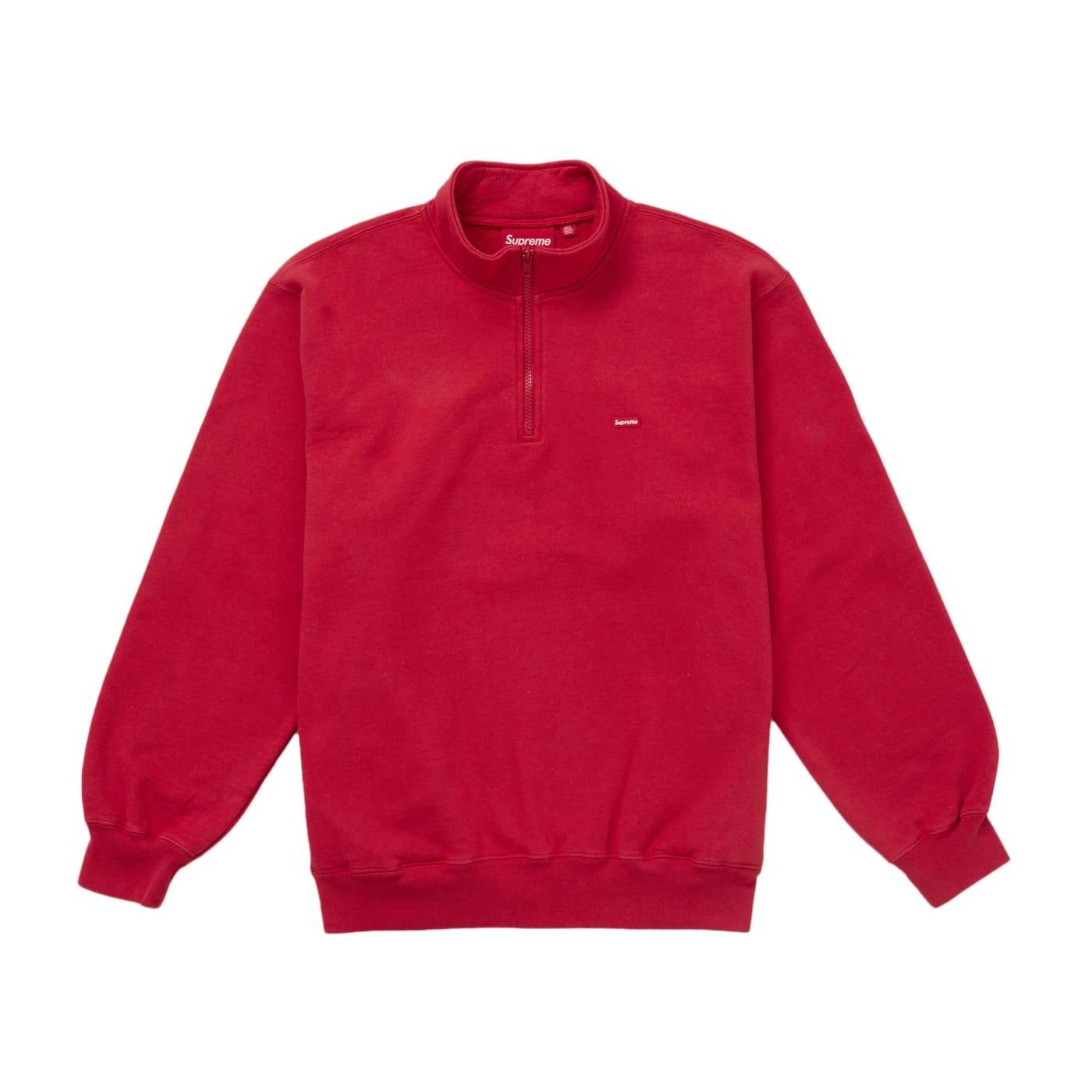 Supreme Small Box Half Zip Pullover Red - Im Your Wardrobe