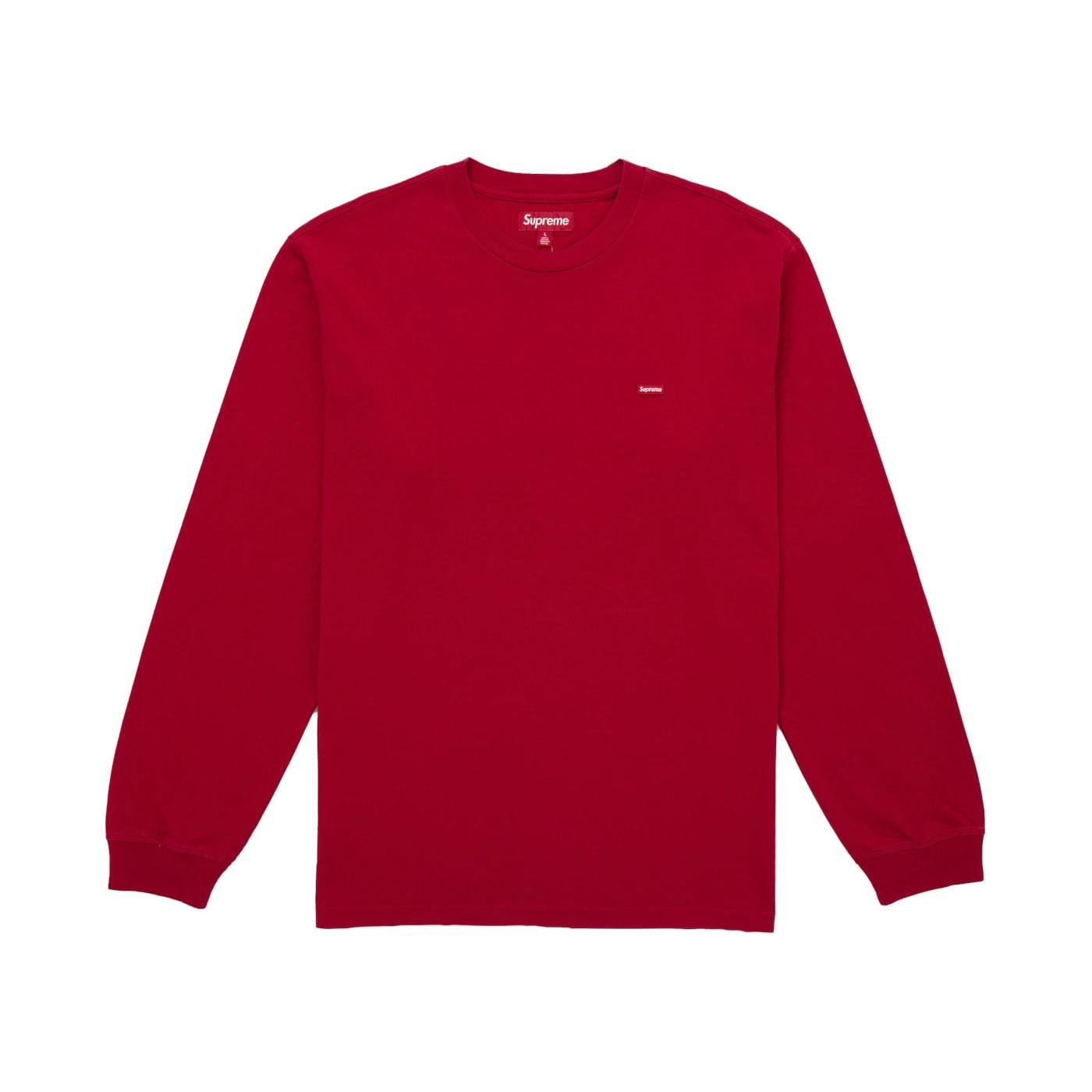 Supreme Small Box L/S Tee (FW25) Dark Red - Im Your Wardrobe