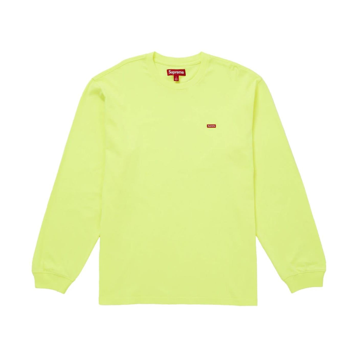 Supreme Small Box L/S Tee (FW25) Fluorescent Yellow - Im Your Wardrobe