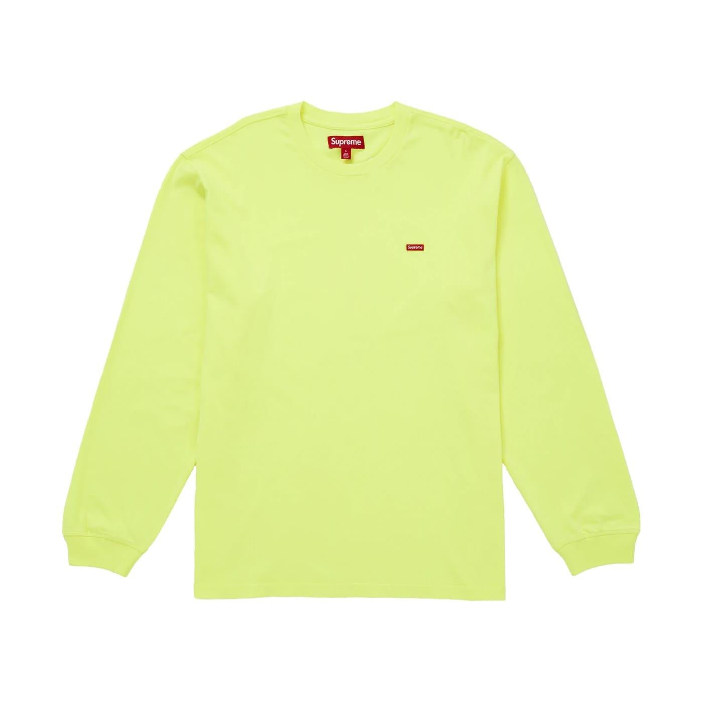 Supreme Small Box L/S Tee (FW25) Fluorescent Yellow - Im Your Wardrobe
