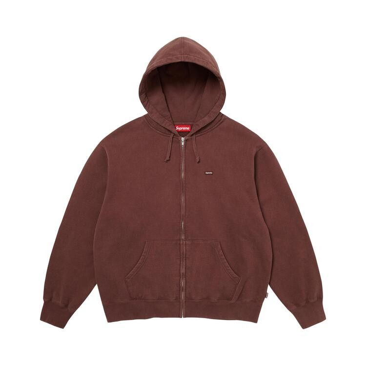 Supreme Small Box Zip Up Hooded Sweatshirt (FW26) Brown - Im Your Wardrobe