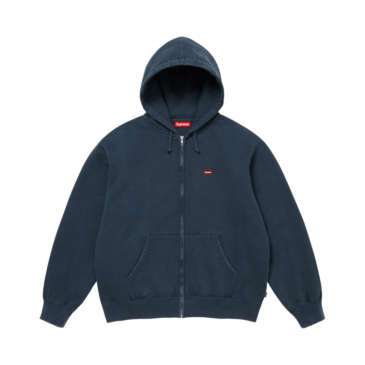 Supreme Small Box Zip Up Hooded Sweatshirt (FW26) Navy - Im Your Wardrobe