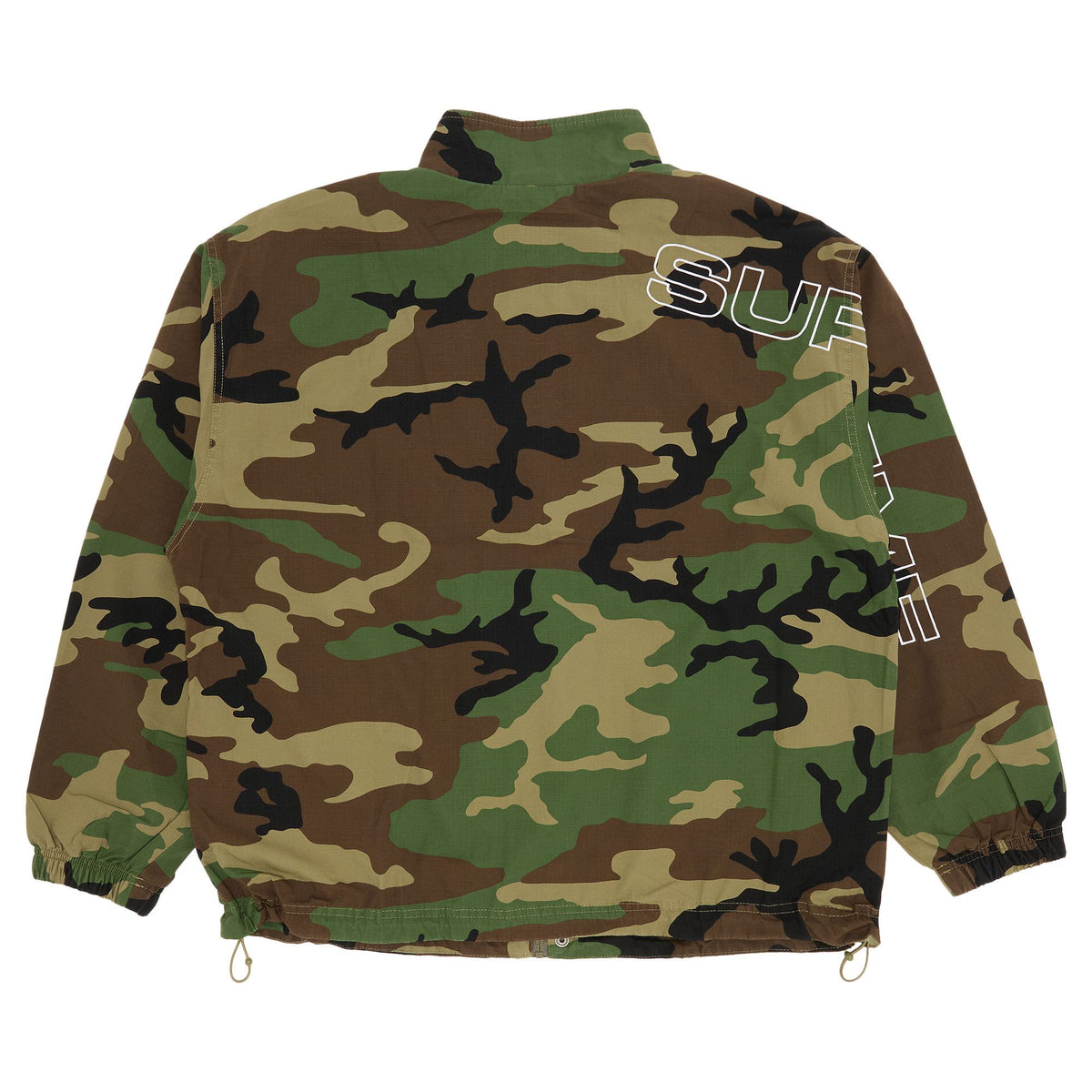 Supreme Spellout Embroidered Ripstop Track Jacket Woodland Camo - Im Your Wardrobe