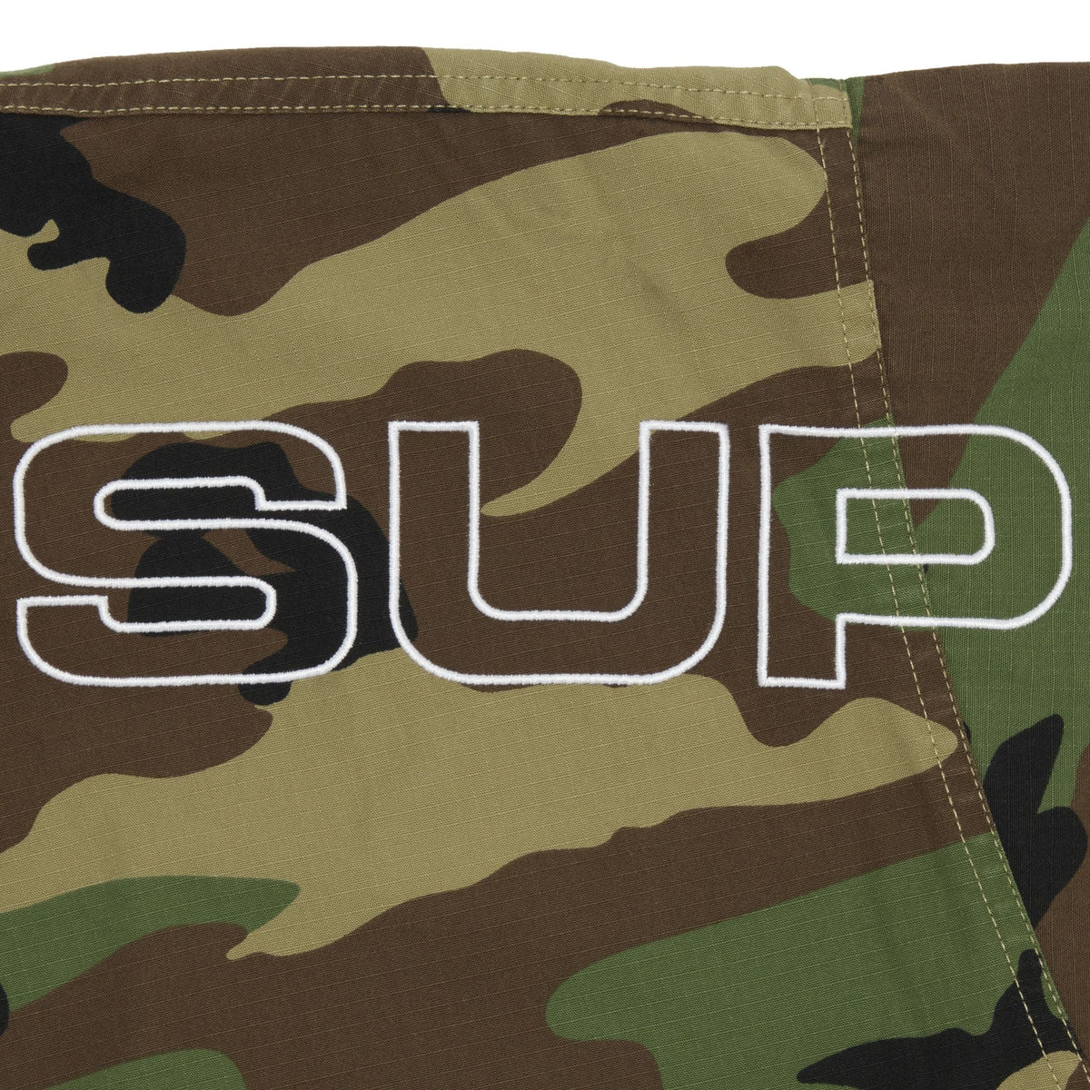 Supreme Spellout Embroidered Ripstop Track Jacket Woodland Camo - Im Your Wardrobe