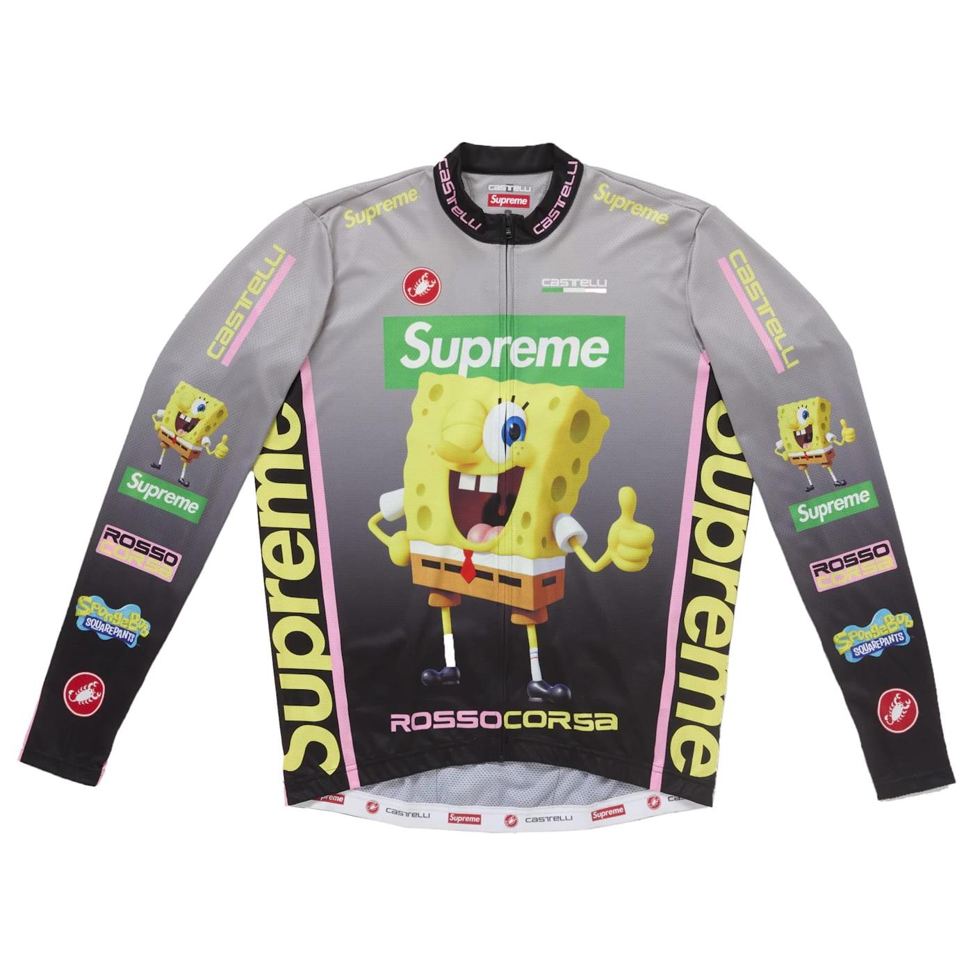 Supreme SpongeBob SquarePants Castelli L/S Cycling Jersey Black - Im Your Wardrobe