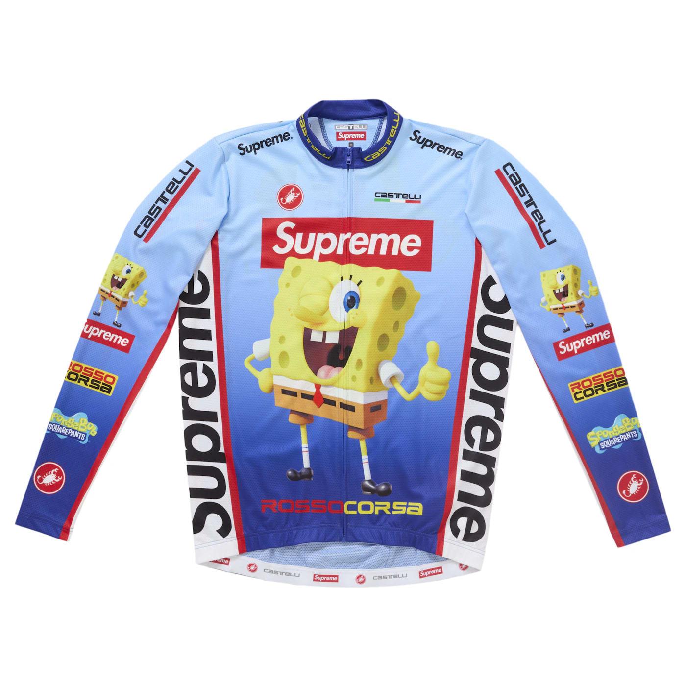 Supreme SpongeBob SquarePants Castelli L/S Cycling Jersey Blue - Im Your Wardrobe