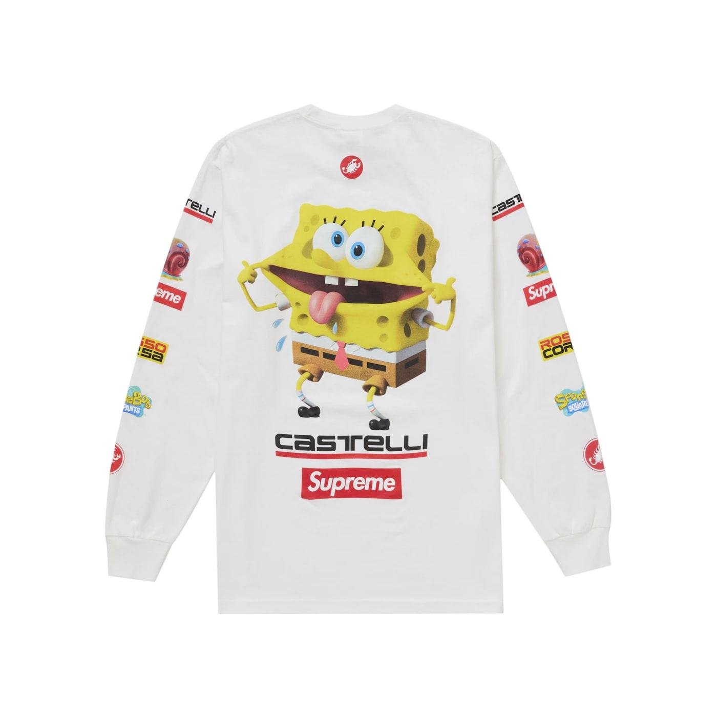 Supreme SpongeBob/Castelli Racing L/S Tee White - Im Your Wardrobe