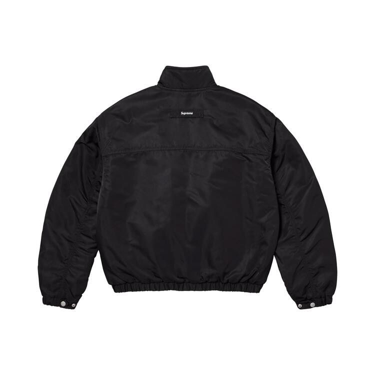 Supreme Stand Collar Lined Nylon Jacket Black - Im Your Wardrobe