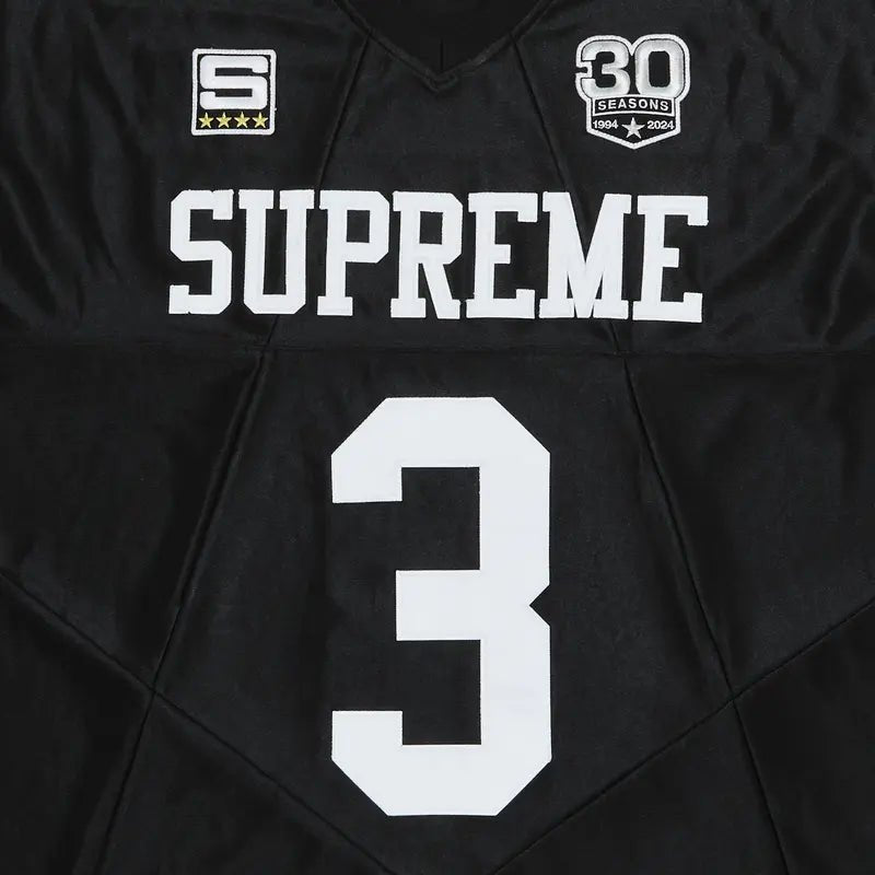 Supreme Star Football Jersey &#39;Black&#39; (FW24) - Im Your Wardrobe