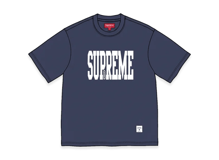 Supreme Stretch Appliqué S/S Top Navy - Im Your Wardrobe