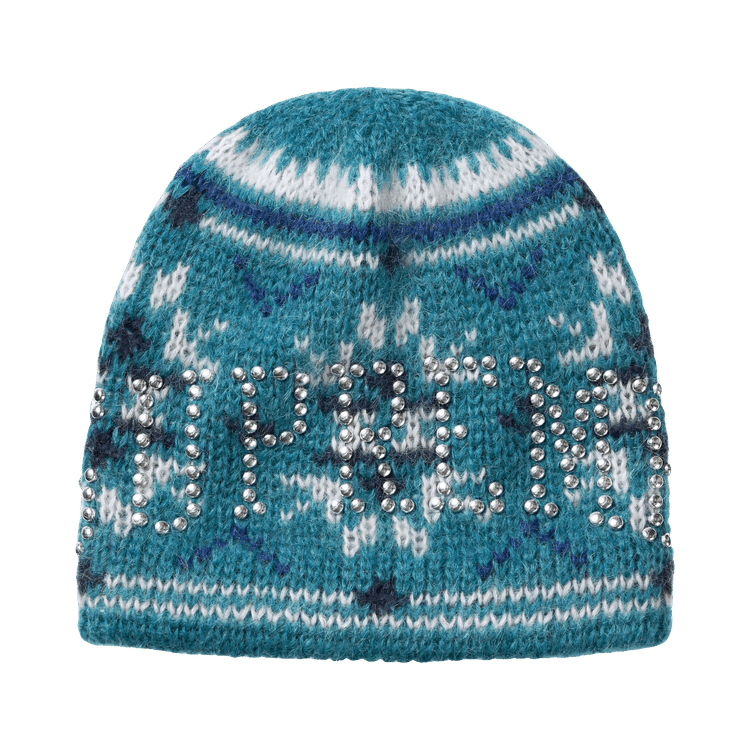 Supreme Studded Fair Isle Beanie (FW26) Blue - Im Your Wardrobe