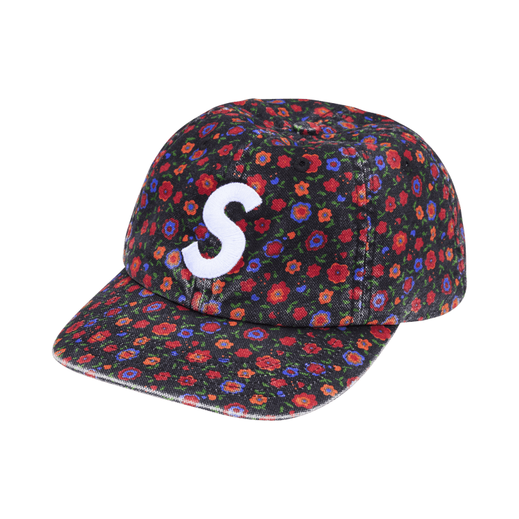 Supreme Washed Canvas S Logo 6-Panel (FW26) Floral - Im Your Wardrobe