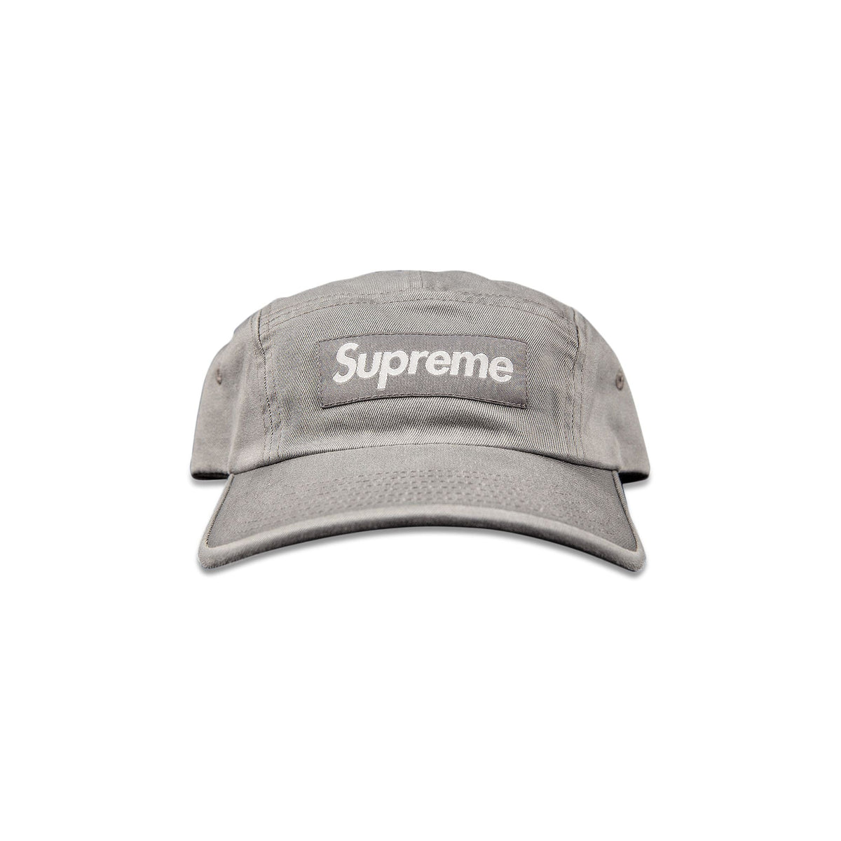 Supreme Washed Chino Twill Camp Cap (SS26) Grey - Im Your Wardrobe