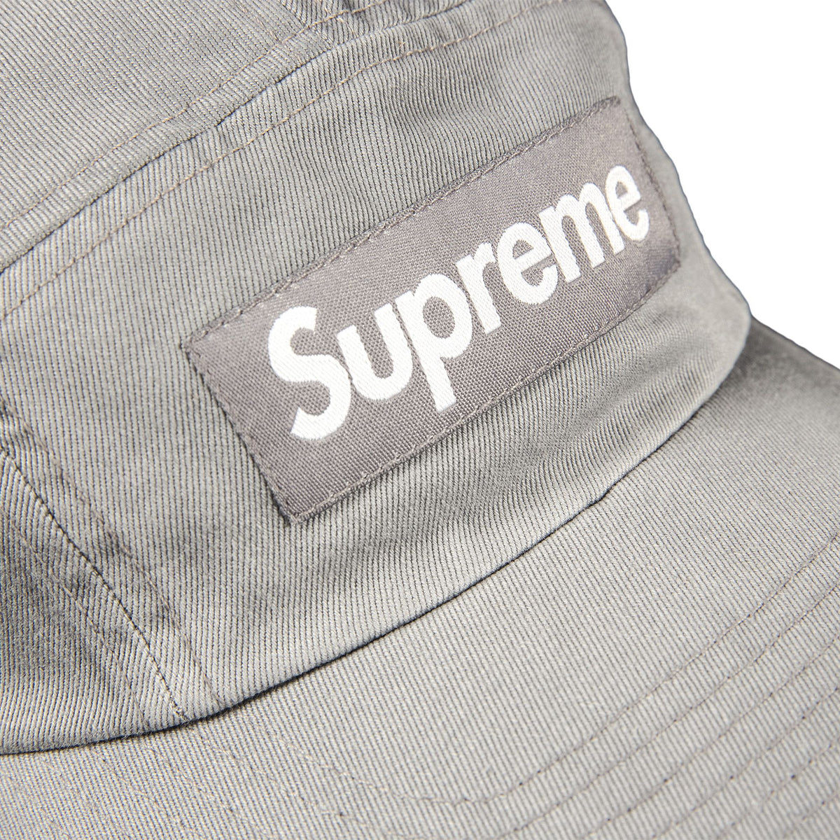 Supreme Washed Chino Twill Camp Cap (SS26) Grey - Im Your Wardrobe