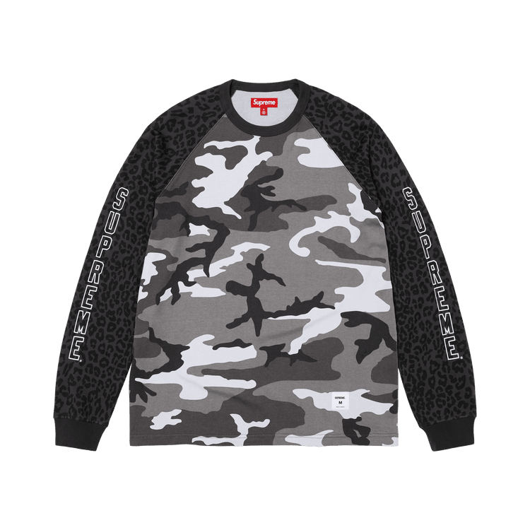 Supreme Wildlife Camo Raglan Long-Sleeve Top Snow Camo - Im Your Wardrobe